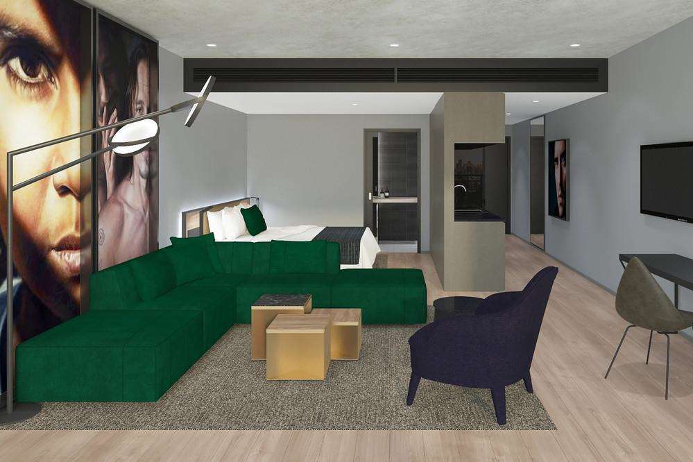 Crystalbrook Vincent Hotel Brisbane Ruang foto 3D interior rendering